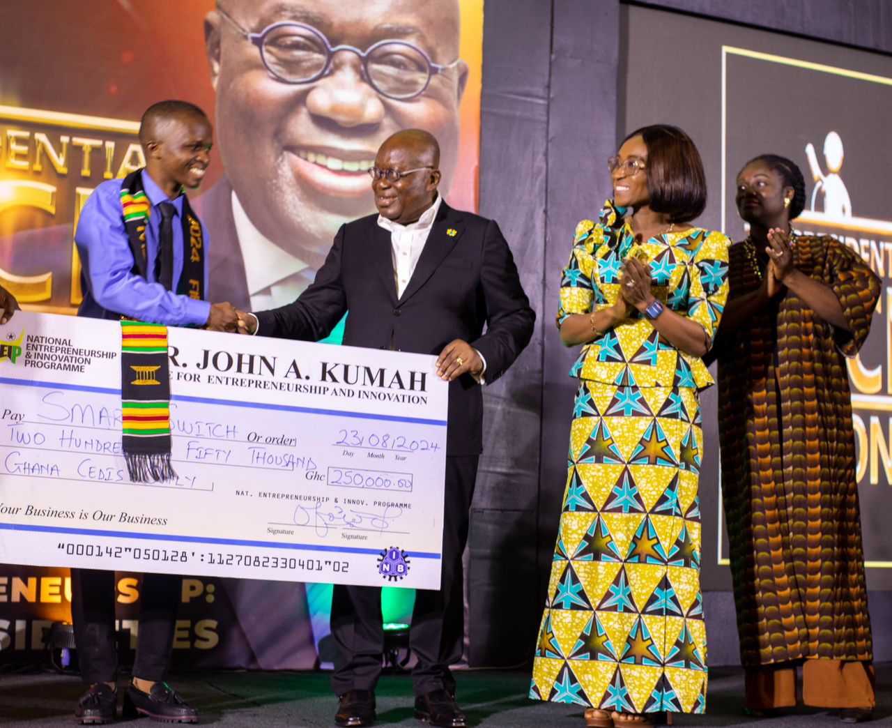 A YOUNG BOY FROM TARKWA WINS PRESIDENTIAL PITCH – SEASON 5, THE PREZ DONATED AN ADDITIONAL GHC 50,000 CASH PRIZE